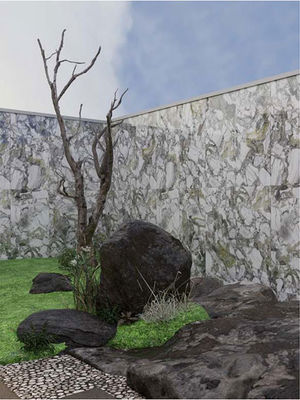 กระเบื้องหินกลางแจ้งเคลือบมรกต ขนาด 600x1200 มม. ผิวเรียบ