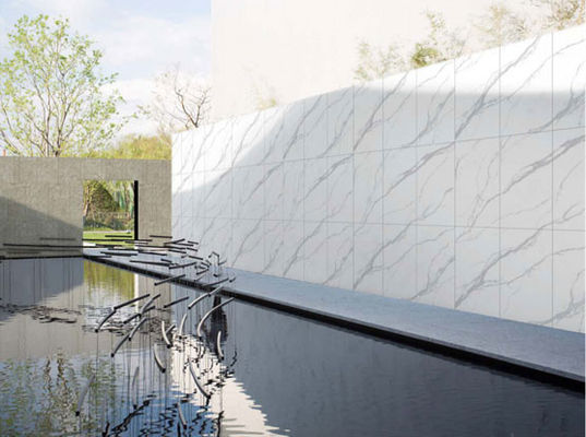 กระเบื้องผนังม่านพอร์ซเลนสีขาวนวลด้าน ขนาด 600x1200 มม.