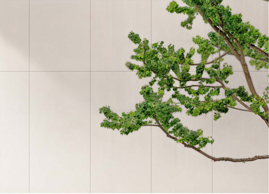 ไฟเบรค ผ้าม่านสีขาว ผนัง Porcelain Tile 600x1200mm แมท อินเทค ปลายสําหรับศูนย์การค้าและสํานักงาน