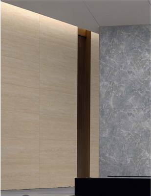 ทราเวตตินสีเหลืองอ่อน ปลาย 60x120cm นอก แมท ตะกร้ากําแพงผ้าม่านโบราณ สําหรับอาคาร
