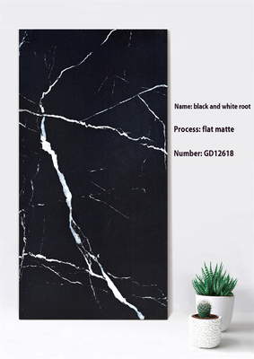 ดําและสีเทา ทนต่อการสวมใส่ 600x1200 มิลลิเมตร แบน แมท ดํา คูราตินผนัง หนา Tile สําหรับลาน