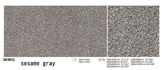ไม่สลิด ร่างครบครัน กระเบื้องโมเดิร์น สีเทา 600x1200x15 มิลลิเมตร พื้นที่เผาไหม้พื้นกลางแจ้ง กระเบื้องโปรเซลีน