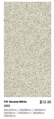กระเบื้องผนังพื้นกันคลื่นสีเทาขาว สําหรับลานภายนอกและระเบียง 600x900x30mm