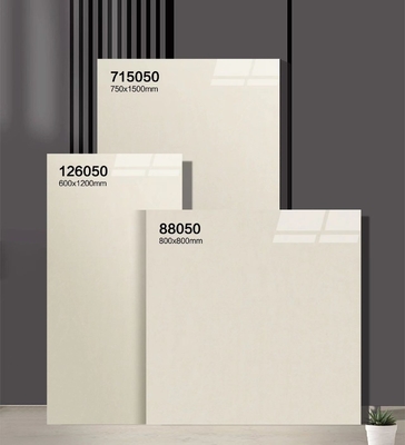 กระเบื้องโปร์เซลินสีเบจเกรด AAA สวยกระจก และกระเบื้องพื้นกันคลื่น 750x1500 มิลลิเมตร สําหรับห้องน้ําและห้องนั่งเล่น