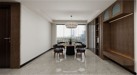 กระเบื้องพอร์ซเลนขัดเงา 48x24 ไม่ลื่น เคลือบเงาเซรามิกพื้นผนัง