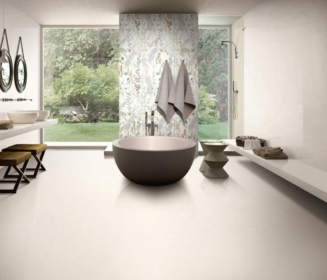 เบจ 750x1500mm ตะเบียนพื้นภายในและ W.A 0.5% แอนติแบคทีเรีย กระเบื้อง Porcelain กระเบื้องกระจกอ่อนสําหรับร้านอาหารและศูนย์การค้า