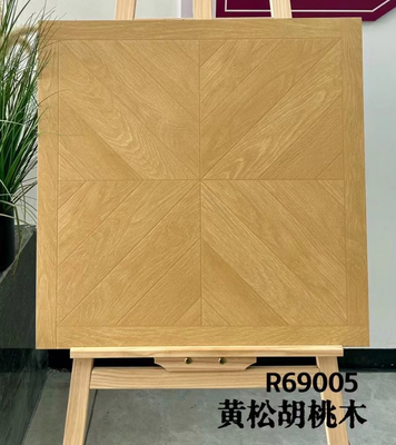 กระเบื้องพื้นสีน้ําตาล 600x600 มิลลิเมตร และกระเบื้องเซรามิกไม้สําหรับการออกแบบระเบียง