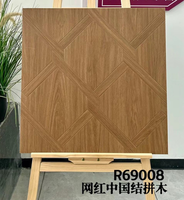 กระเบื้องเซรามิกไม้สีน้ําตาล 60x60cm และกระเบื้องพื้นภายในสําหรับการออกแบบห้องนอน