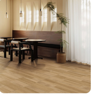 600x1200mm ไม้สีน้ําตาล ดูโปร์เซลีน Tile AAA เกรด