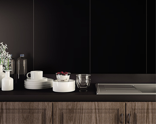 กระเบื้องผนังโพรเซลีนสีดํา 600x1200 มิลลิเมตร ในห้อง AAA Grade