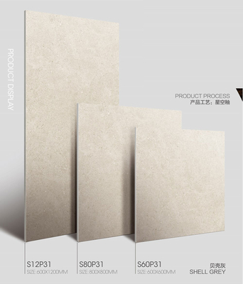 สีเทา 1200x600 มิลลิเมตร ดาวสว่าง โปรเซลีนผนังตกแต่ง Tile สําหรับห้องน้ํา
