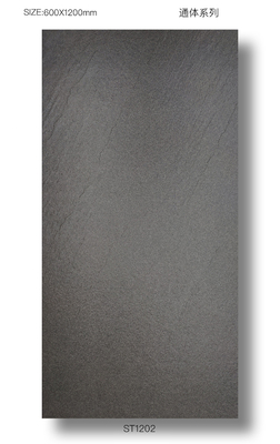 กระเบื้องพอร์ซเลนสีเทาเข้มขนาด 600x1200 มม. แบบเต็มตัว สำหรับใช้งานภายนอก