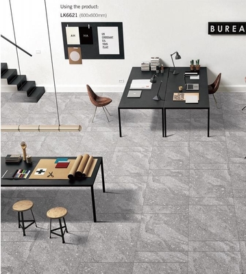 ทนทานการสวม 600x600mm ติดผนังภายนอก และเทาอ่อน ติดโปเรซิลันครบร่างกาย สําหรับศูนย์การค้าและบ้าน