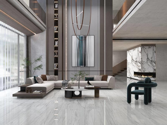หลัง 1200x1200x9 มิลลิเมตร ภายในผนัง โปรเซลีนเคลือบ กระเบื้องกระจก สําหรับโครงการและตกแต่ง