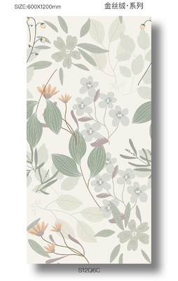 ตารางสี่เหลี่ยมพื้นกลางแจ้ง สวยอ่อนกระจก 1200x600mm กระเบื้องโปรเซลีน สําหรับครัวและห้องนั่งเล่น