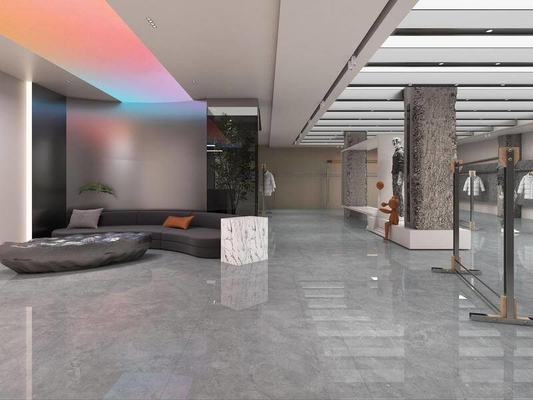 สีเทา grade AAA 1200x1200x9mm ผนังภายนอก กระเบื้อง Porcelain กระจกกระจกกระจกสําหรับห้องนั่งเล่นและสํานักงาน
