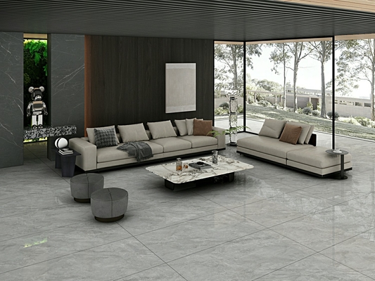 สีเทา สวย Retro ผนังภายนอก 900x1800x9mm กระเบื้อง Porcelain กระเบื้องกระจก ISO9001 สําหรับการตกแต่งและการออกแบบ