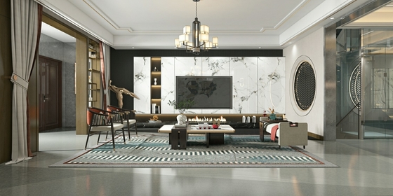 กระเบื้องหลังสีขาว Carrara กระเบื้องผนังและพื้นภายนอกที่หรูหรา กระเบื้องกระเบื้องกระเบื้องกระจก 900x1800x9mm สําหรับห้องนอนและระเบียง