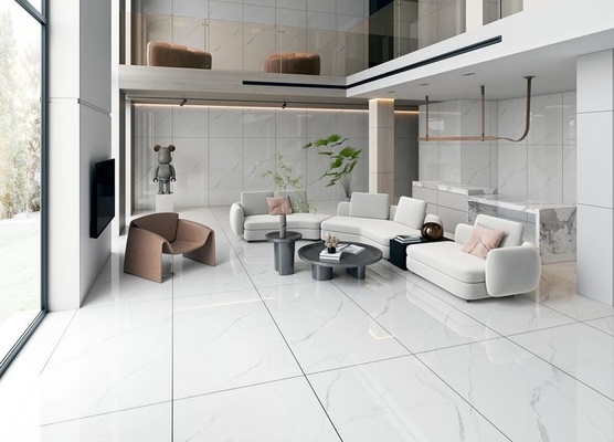 900x1800x9mm คาร์รารา ขาว ดินภายในและผนัง กระเบื้อง Porcelain กระจกกระจกกระจก สําหรับห้องนั่งเล่นและครัว