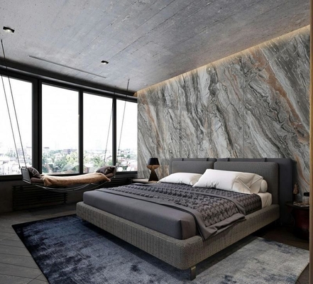 ดินภายในและผนัง มาร์บอร์ดู 900x1800x9 มิลลิเมตร ไม่เลื่อนเคลือบกระจก Porcelain Tile สําหรับ Dedroom และครัว