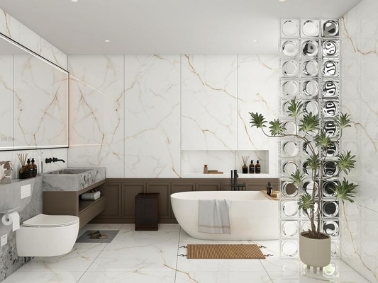 พื้นภายในเบจ ไฟเบรก 900x1800x9mm โปรเซลิน กระจกเคลือบ ไม่มีสับสน พื้นทนทานสําหรับครัว