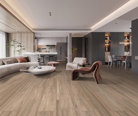 กระเบื้องโปร์เซลีนไม้สีน้ําตาลประเภท AAA ขนาด 250x1500 มิลลิเมตร สําหรับห้องนั่งเล่น