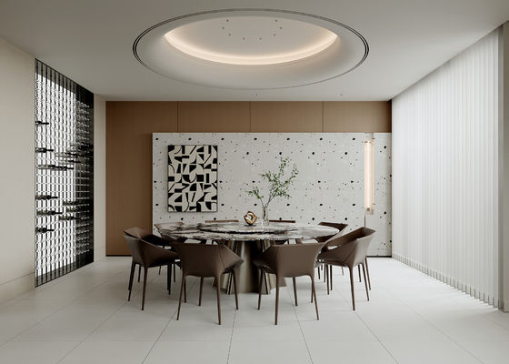 Terrazzo 600x1200mm Matt Porcelain กระเบื้องกระจกสําหรับห้องนั่งเล่น กระเบื้องพื้นห้องนอนทนทาน