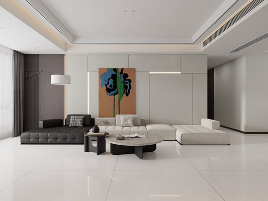 สีเบจ กันน้ํา สีเล่ห์ ผงหินซินเตอร์ 1200x1200mm สําหรับร้านอาหาร