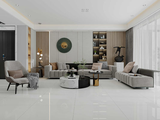 กระเบื้องพื้นโพรเซลินสีเทาอ่อน 800x800 มิลลิเมตร