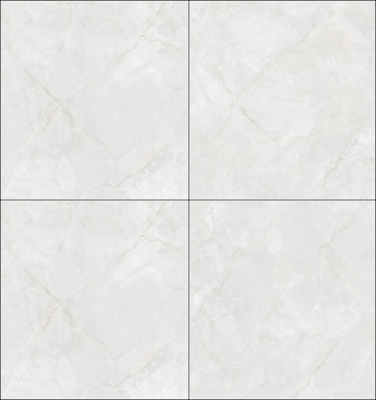กระเบื้องพอร์ซเลนเคลือบเงาขัดเงาสีเทาอ่อน 800x800 มม. หินอ่อนสวยงามสำหรับโรงแรม ป้องกันแบคทีเรีย