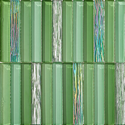 โมไซค์แก้วสีเขียวทนต่อรอยขีดข่วน 300x300 มม สําหรับการสร้างใหม่และห้องนอน