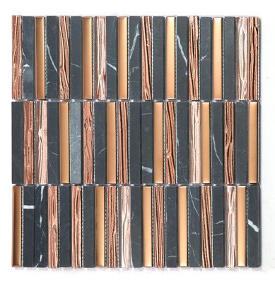 กระเบื้องโมเสกหินธรรมชาติสำหรับผนังภายในที่ทนทาน ขนาด 282x294 มม. สำหรับสำนักงานและห้องนั่งเล่น