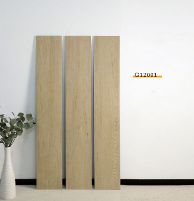 กระเบื้องปูพื้นพอร์ซเลนกันน้ำสีเหลืองสำหรับระเบียง ขนาด 200x1200 มม.