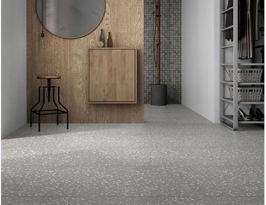 1152SQM หนา 9.7 มม. กระเบื้องพอร์ซเลนแบบเต็มตัว Lappto Terrazzo เคลือบกึ่งเงา