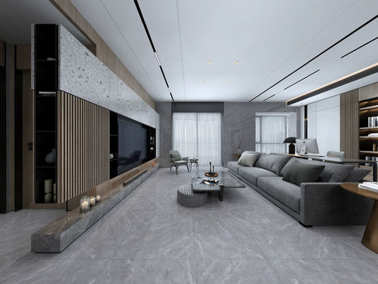 เกรด AAA กระเบื้องโพรเซลีนมาร์บี้สีเทาอ่อน 800x800 มิลลิเมตร