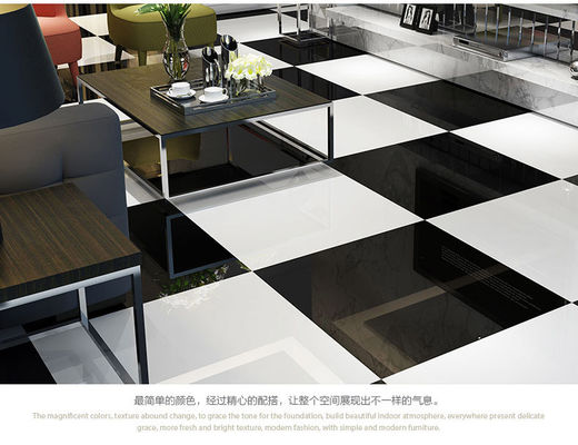 600x600มม 800x800มม กระเบื้องพื้นโปรเซลีนเคลือบขาว 9มม