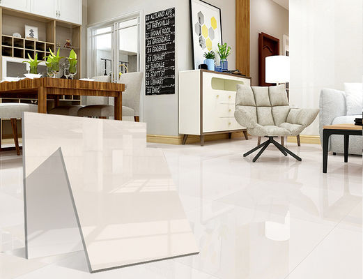 24X24 ' 9.5 มม. ขัดกระเบื้องพอร์ซเลนธรรมดางาช้าง Vitrified เกลือที่ละลายน้ำได้ 800x800 มม.