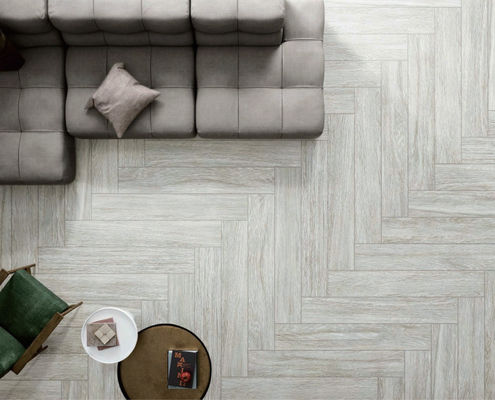 กระเบื้องพอร์ซเลนลายไม้เวงเก้ สีน้ำตาล ขนาด 200x1200 มม. เกรด AAA
