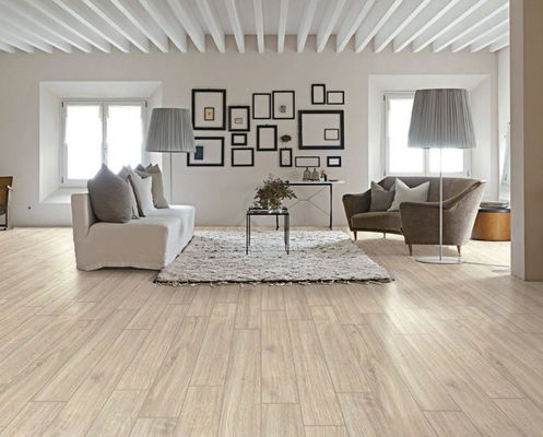 20x120cm 0.0005W.A กระเบื้อง Porcelain สีเทา สำหรับห้องรับแขก 9.5mm