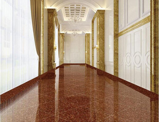 24X24 ' กระเบื้องพื้น Porcelain ขัดเงา Pulat Bordeaux Red Chocolate Red