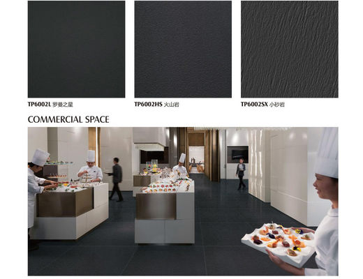 CCC 60x120cm กระเบื้องพอร์ซเลนแบบเต็มตัวโครงการแม่พิมพ์สีดำเชิงพาณิชย์10mm