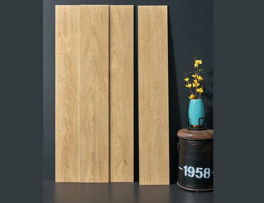 กระเบื้องพอร์ซเลนลายไม้สีเบจ ขนาด 250x1500 มม. สำหรับผนังและพื้น