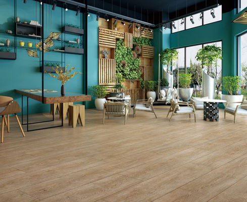 250x1500mm 36Kgs / Box กระเบื้องไม้ Porcelain Beige Cream Oak Tree 9.5mm Thick