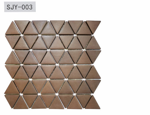 100Sqm 6mm ตกแต่งโมเสคกระเบื้องโลหะเคลือบร่างกายเต็มรูปแบบสีเข้ม 310.5x308mm