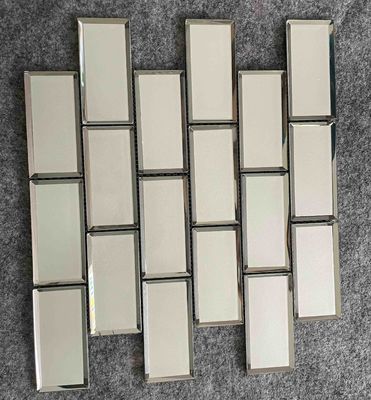 Iridescence 1.36kgs Subway กระเบื้องโมเสคแก้ว, เคาน์เตอร์ 300x300mm Decor Floor Tiles