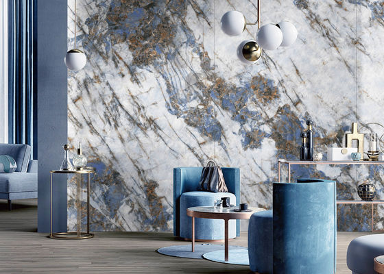 หินเผาธรรมชาติสไตล์นกยูงรูปแบบใหญ่ Slab Wall Decor