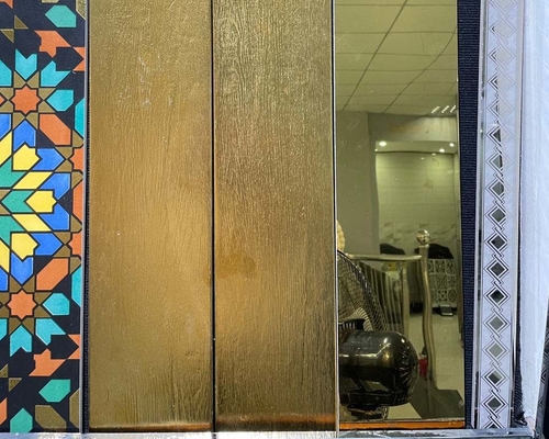 กระเบื้องปูพื้นพื้นผิวไม้สีทอง 150x900 มม. สำหรับโรงแรม
