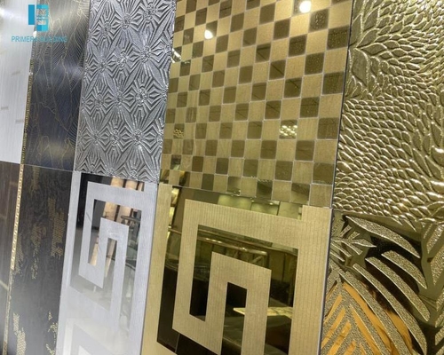 กระเบื้องปูพื้นสีทอง 600x600 มม. ห้องรับแขก Valley Wall Porcelain Tiles